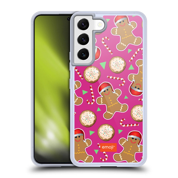 emoji® Christmas Patterns Gingerbread Cookies Soft Gel Case for Samsung Galaxy S22 5G