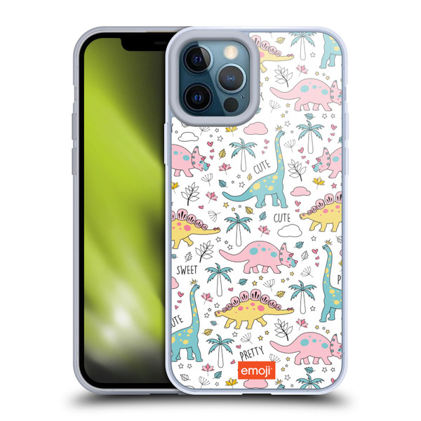 emoji® Cutesy Dinosaurs Soft Gel Case for Apple iPhone 12 Pro Max