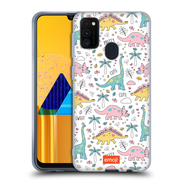 emoji® Cutesy Dinosaurs Soft Gel Case for Samsung Galaxy M30s (2019)/M21 (2020)