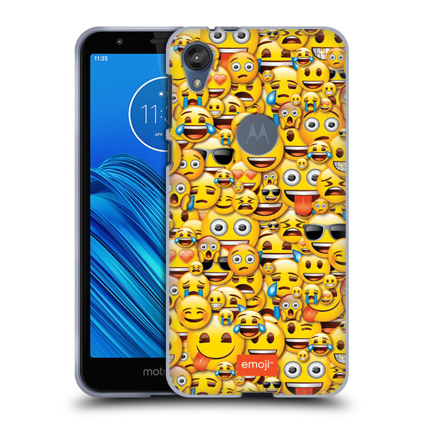 emoji® Full Patterns Smileys Soft Gel Case for Motorola Moto E6