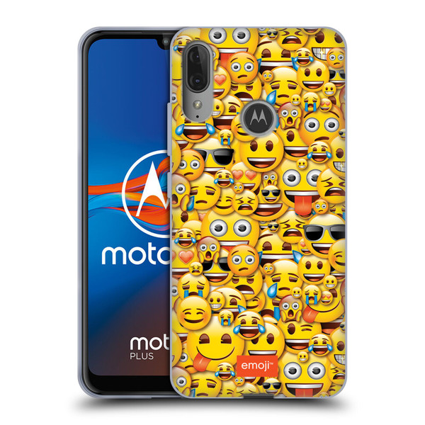 emoji® Full Patterns Smileys Soft Gel Case for Motorola Moto E6 Plus