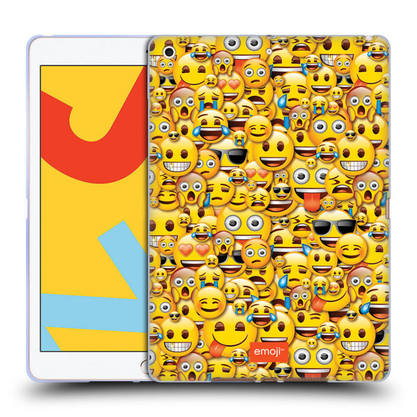 emoji® Full Patterns Smileys Soft Gel Case for Apple iPad 10.2 2019/2020/2021