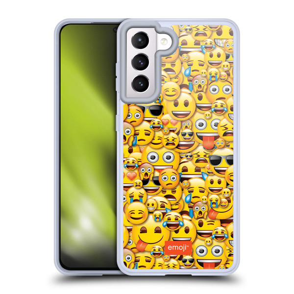 emoji® Full Patterns Smileys Soft Gel Case for Samsung Galaxy S21 5G