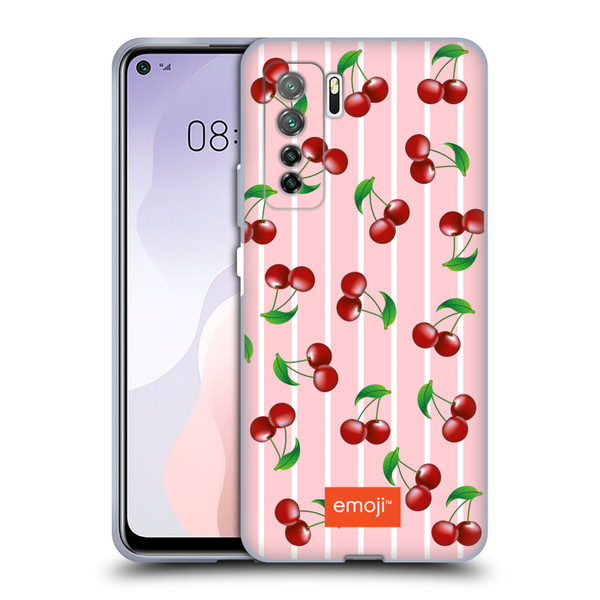 emoji® Fruits Cherries Soft Gel Case for Huawei Nova 7 SE/P40 Lite 5G