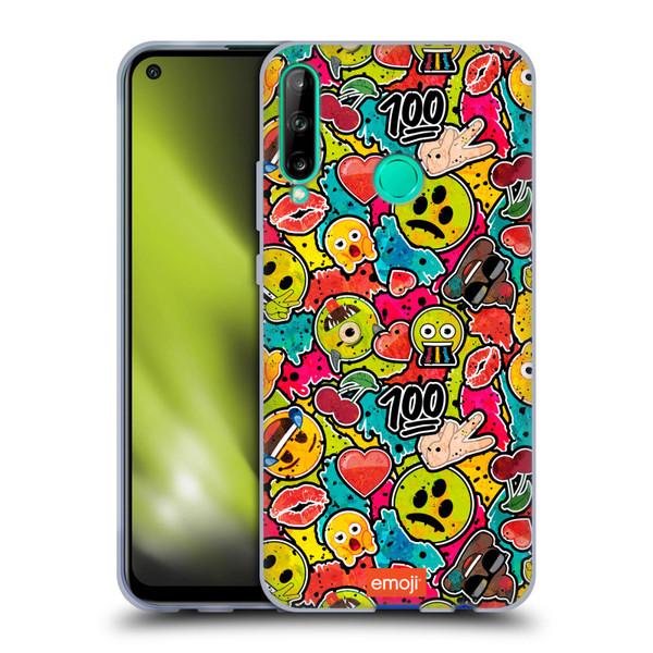 emoji® Graffiti Colours Soft Gel Case for Huawei P40 lite E