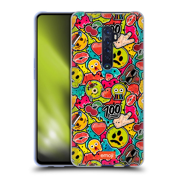 emoji® Graffiti Colours Soft Gel Case for OPPO Reno 2