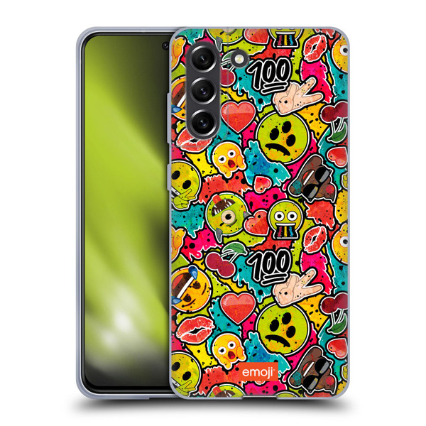 emoji® Graffiti Colours Soft Gel Case for Samsung Galaxy S21 FE 5G