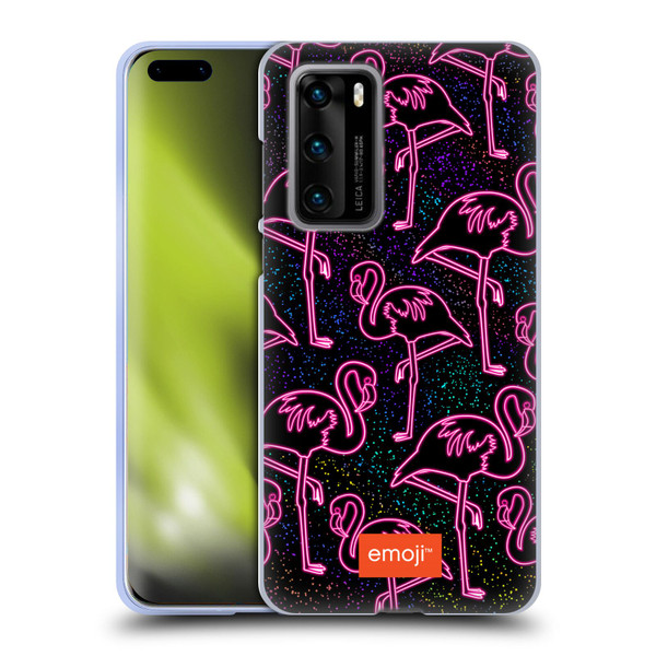 emoji® Neon Flamingo Soft Gel Case for Huawei P40 5G