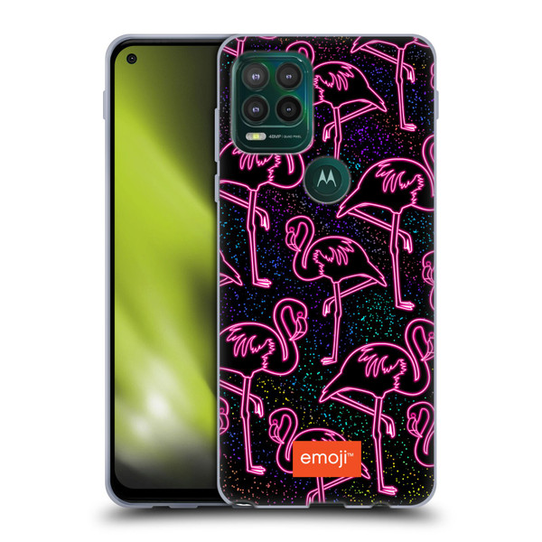 emoji® Neon Flamingo Soft Gel Case for Motorola Moto G Stylus 5G 2021
