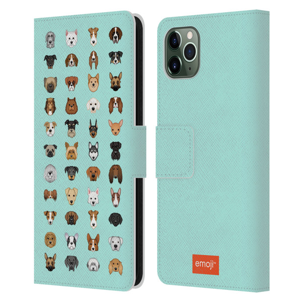 emoji® Dogs Breeds Leather Book Wallet Case Cover For Apple iPhone 11 Pro Max