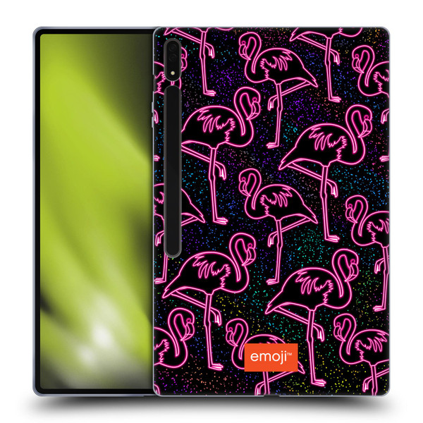 emoji® Neon Flamingo Soft Gel Case for Samsung Galaxy Tab S8 Ultra