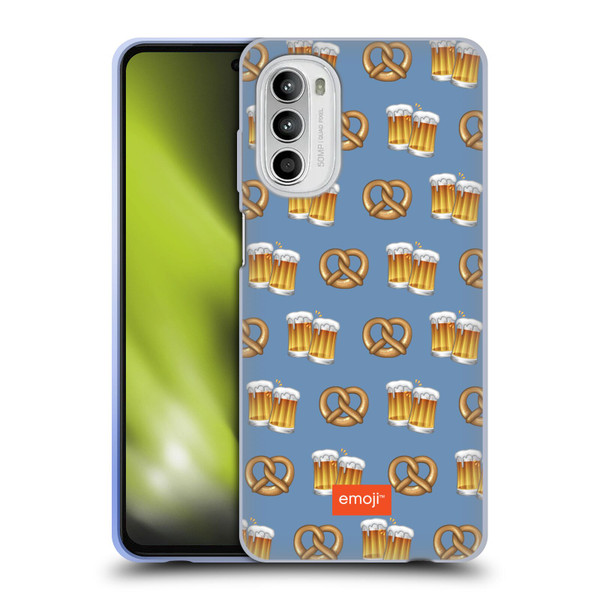 emoji® Oktoberfest Beer And Pretzel Soft Gel Case for Motorola Moto G52