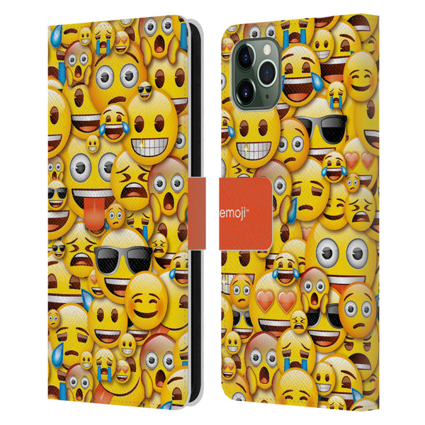 emoji® Full Patterns Smileys Leather Book Wallet Case Cover For Apple iPhone 11 Pro Max
