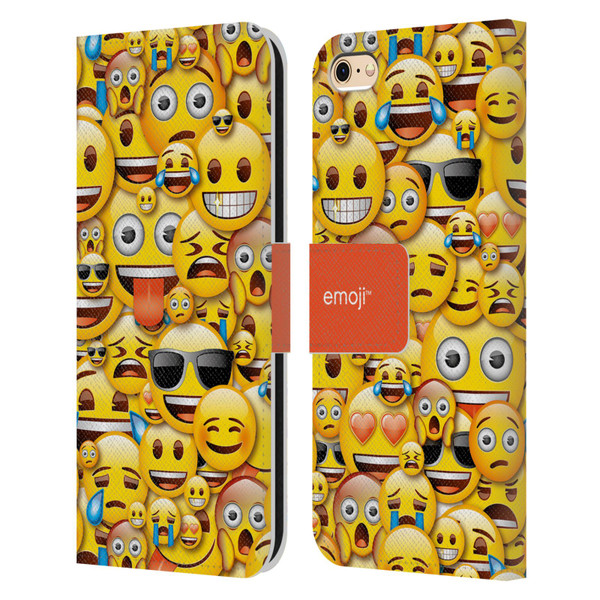 emoji® Full Patterns Smileys Leather Book Wallet Case Cover For Apple iPhone 6 / iPhone 6s