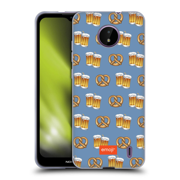 emoji® Oktoberfest Beer And Pretzel Soft Gel Case for Nokia C10 / C20