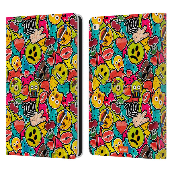 emoji® Graffiti Colours Leather Book Wallet Case Cover For Apple iPad Air 2 (2014)