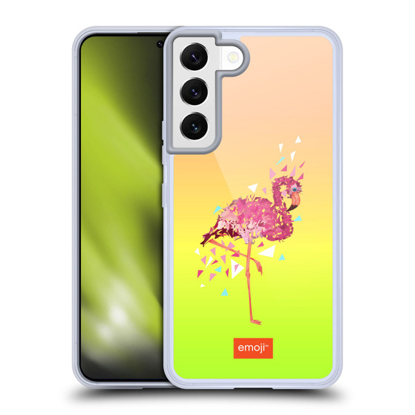 emoji® Polygon Flamingo Soft Gel Case for Samsung Galaxy S22 5G