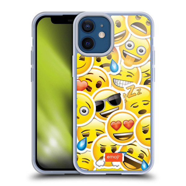 emoji® Smileys Sticker Soft Gel Case for Apple iPhone 12 Mini