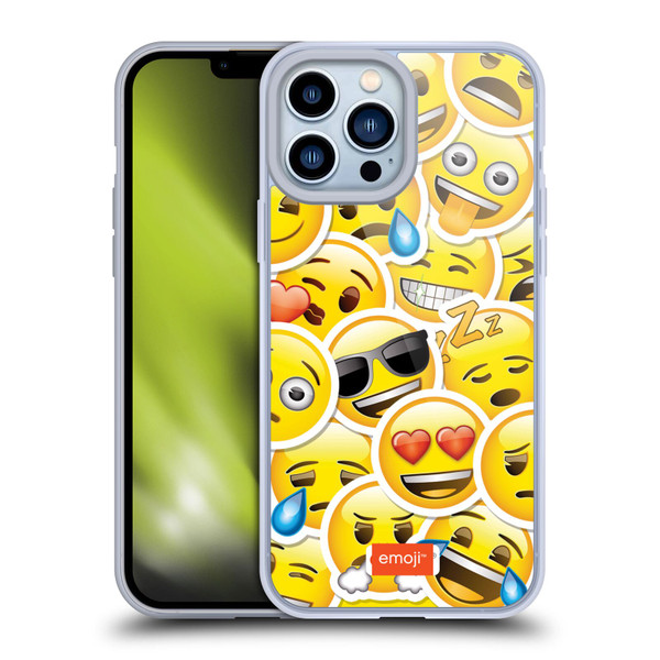 emoji® Smileys Sticker Soft Gel Case for Apple iPhone 13 Pro Max