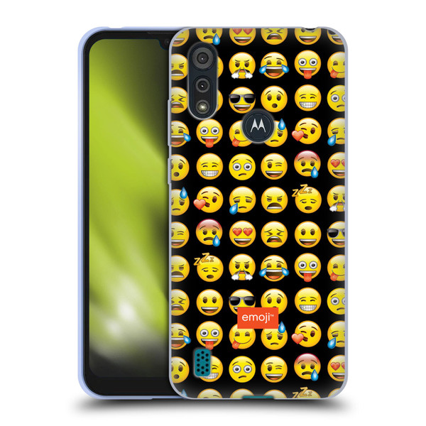 emoji® Smileys Pattern Soft Gel Case for Motorola Moto E6s (2020)