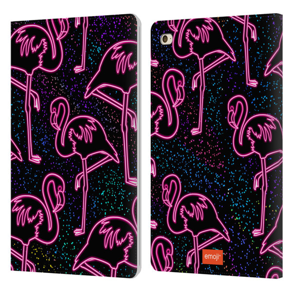 emoji® Neon Flamingo Leather Book Wallet Case Cover For Apple iPad mini 4