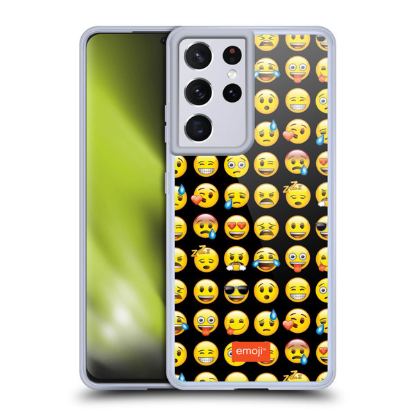 emoji® Smileys Pattern Soft Gel Case for Samsung Galaxy S21 Ultra 5G