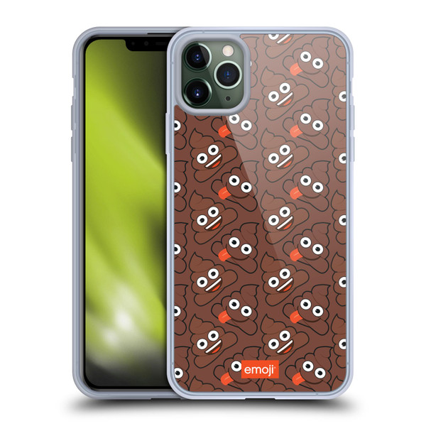emoji® Trendy Poop Pattern Soft Gel Case for Apple iPhone 11 Pro Max