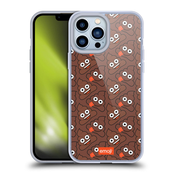 emoji® Trendy Poop Pattern Soft Gel Case for Apple iPhone 13 Pro Max