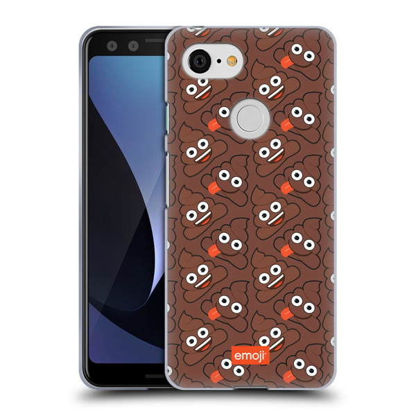 emoji® Trendy Poop Pattern Soft Gel Case for Google Pixel 3