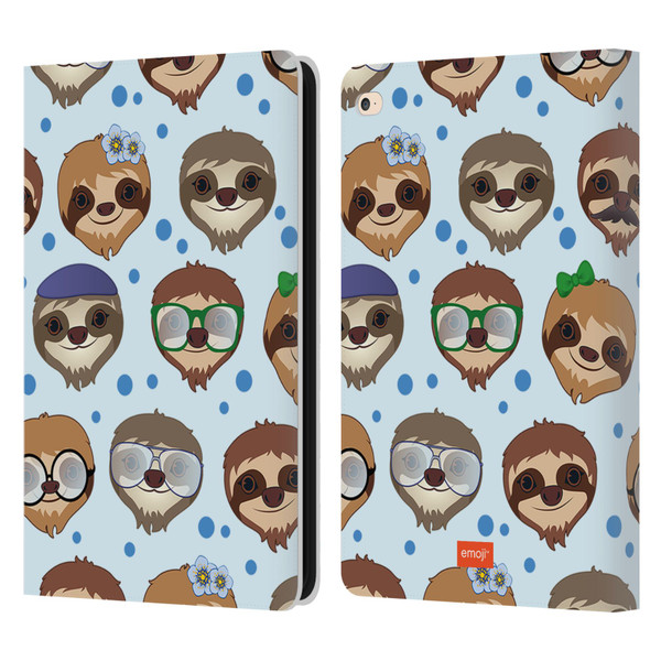 emoji® Sloth Pattern Leather Book Wallet Case Cover For Apple iPad Air 2 (2014)