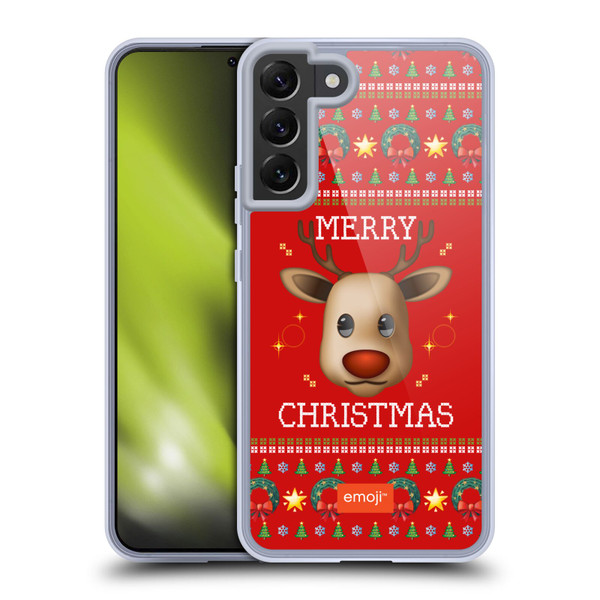 emoji® Ugly Christmas Reindeer Soft Gel Case for Samsung Galaxy S22+ 5G