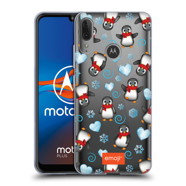 emoji® Winter Wonderland Penguins Soft Gel Case for Motorola Moto E6 Plus