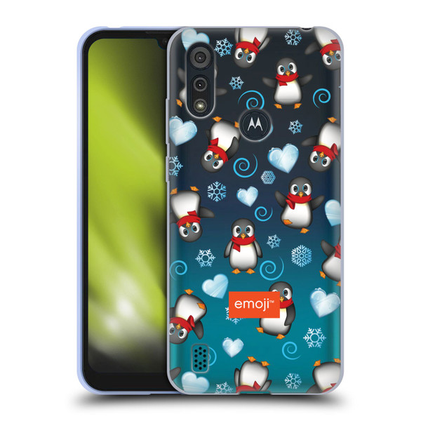 emoji® Winter Wonderland Penguins Soft Gel Case for Motorola Moto E6s (2020)
