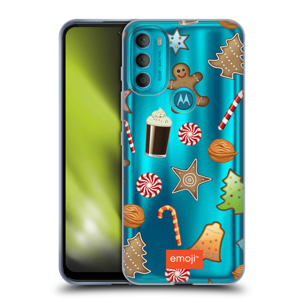 emoji® Winter Wonderland Christmas Cookies Soft Gel Case for Motorola Moto G71 5G