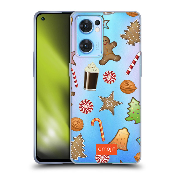 emoji® Winter Wonderland Christmas Cookies Soft Gel Case for OPPO Reno7 5G / Find X5 Lite