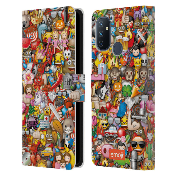 emoji® Trendy Full Pattern Leather Book Wallet Case Cover For OnePlus Nord N100