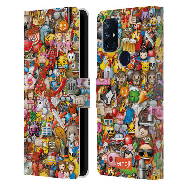 emoji® Trendy Full Pattern Leather Book Wallet Case Cover For OnePlus Nord N10 5G