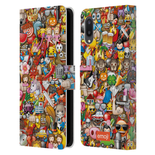 emoji® Trendy Full Pattern Leather Book Wallet Case Cover For Samsung Galaxy A02/M02 (2021)