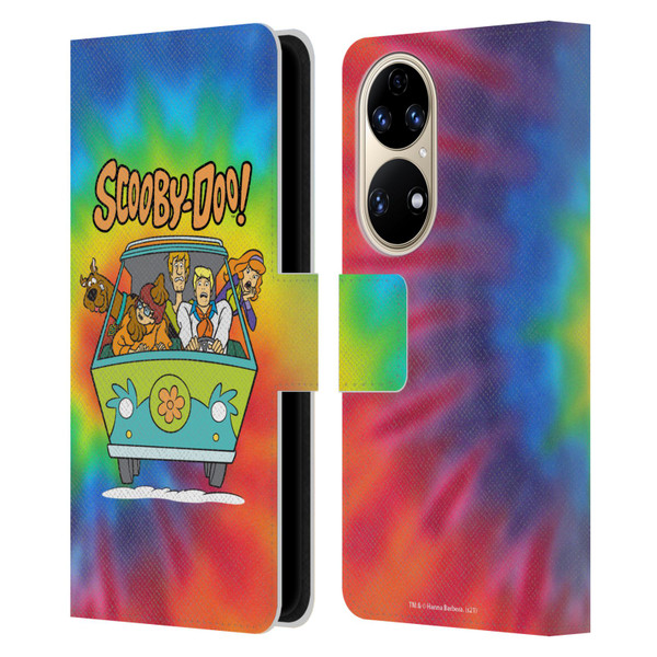 Scooby-Doo Mystery Inc. Tie Dye Leather Book Wallet Case Cover For Huawei P50