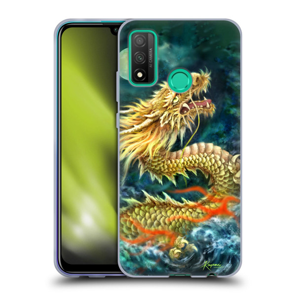 Kayomi Harai Animals And Fantasy Asian Dragon In The Moon Soft Gel Case for Huawei P Smart (2020)