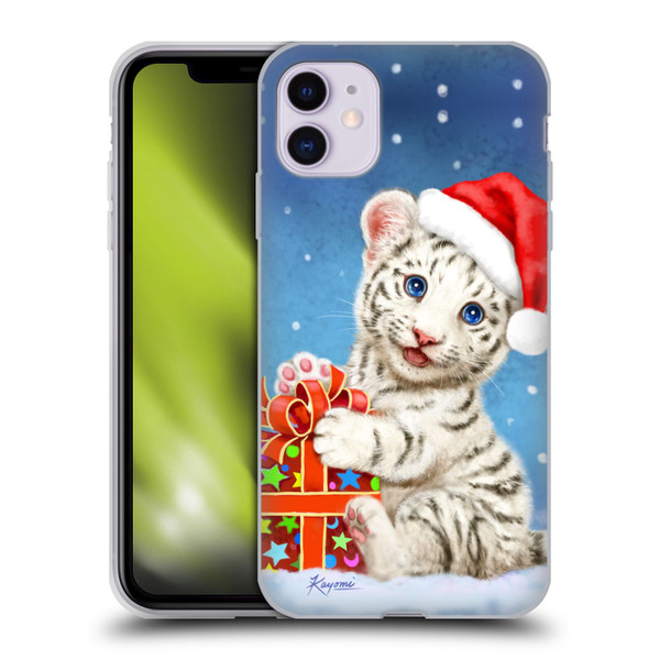Kayomi Harai Animals And Fantasy White Tiger Christmas Gift Soft Gel Case for Apple iPhone 11