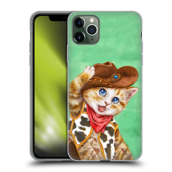 Kayomi Harai Animals And Fantasy Cowboy Kitten Soft Gel Case for Apple iPhone 11 Pro Max