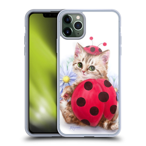 Kayomi Harai Animals And Fantasy Kitten Cat Lady Bug Soft Gel Case for Apple iPhone 11 Pro Max