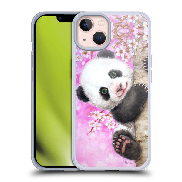 Kayomi Harai Animals And Fantasy Cherry Blossom Panda Soft Gel Case for Apple iPhone 13