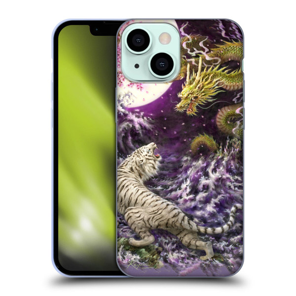 Kayomi Harai Animals And Fantasy Asian Tiger & Dragon Soft Gel Case for Apple iPhone 13 Mini
