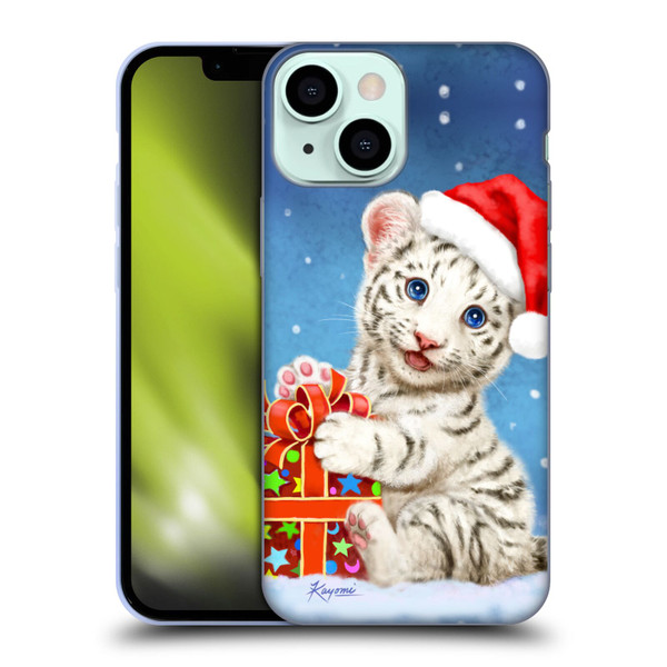 Kayomi Harai Animals And Fantasy White Tiger Christmas Gift Soft Gel Case for Apple iPhone 13 Mini