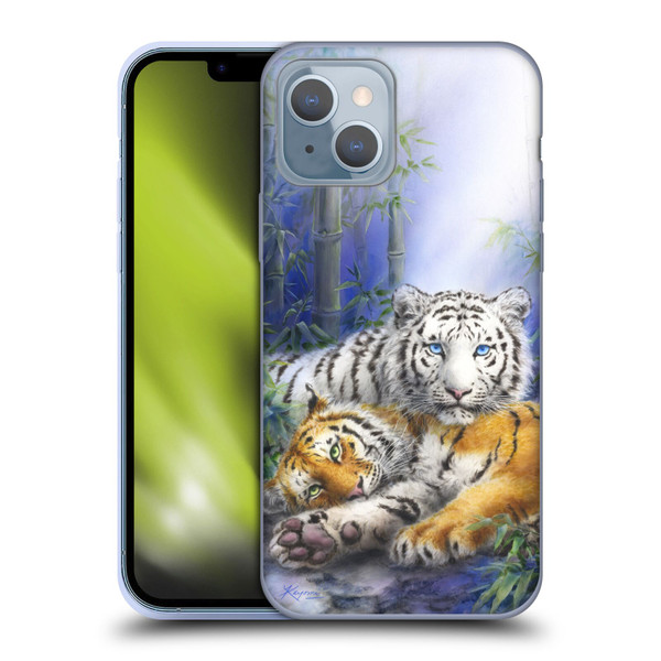 Kayomi Harai Animals And Fantasy Asian Tiger Couple Soft Gel Case for Apple iPhone 14