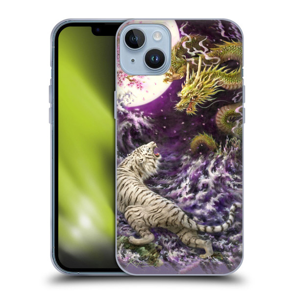 Kayomi Harai Animals And Fantasy Asian Tiger & Dragon Soft Gel Case for Apple iPhone 14 Plus