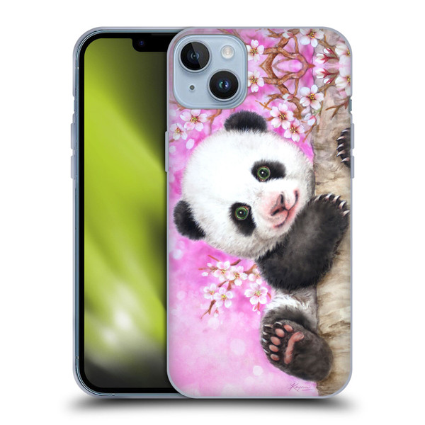 Kayomi Harai Animals And Fantasy Cherry Blossom Panda Soft Gel Case for Apple iPhone 14 Plus