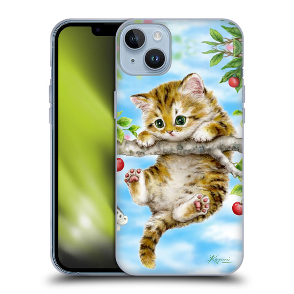 Kayomi Harai Animals And Fantasy Cherry Tree Kitten Soft Gel Case for Apple iPhone 14 Plus